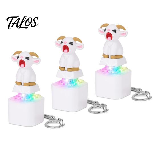 Sheep Finger Clicker 1/2/3Pcs Screaming Goat Keyboard Fidget Toy, Rechargeable Light-Up Keycap Toy with Light Sound, Animal Push Button Decompression