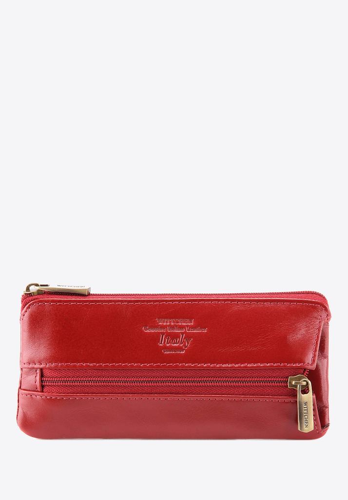 Wittchen Women's Leather Key Case With Half-Open Pocket, Red, Natural Leather