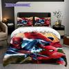 Super soft three-piece bedding set with a cool Spider-Man pattern  (1*Duvet Cover + 2*Pillowcase, Without Core)