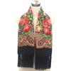 Fashion Big Size Square Scarf Cotton Long Tassel Print Scarf in Spring Winter Shawl for Women Floural