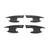 Car Upgrade Carbon Fiber Glossy Black Door Bowl Handle Cover For MG 4 MG4 EV Mulan   2024 Cars Accessories