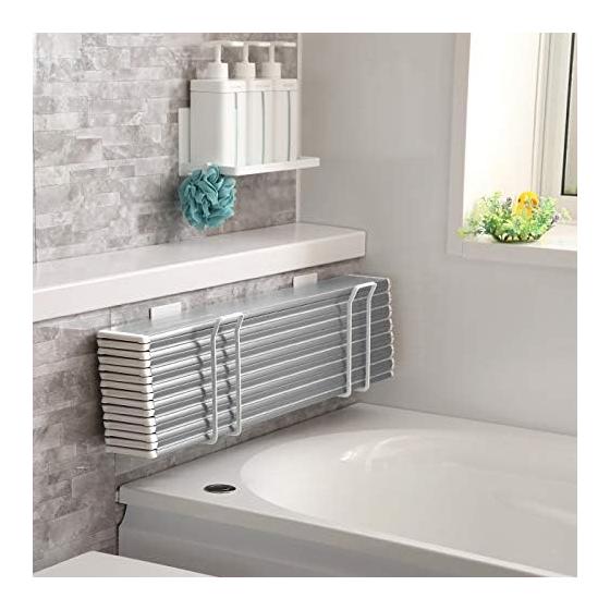Yamazaki Jitsugyo Tower Magnetic Bath Lid Holder (Folding White 9942)