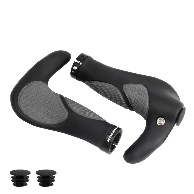 

Велосипедные ручки TPR резиновые интегрированные алюминиевые сплавы одинарная блокировка велосипедного руля противоскользящие амортизационные велосипедные ручки серый