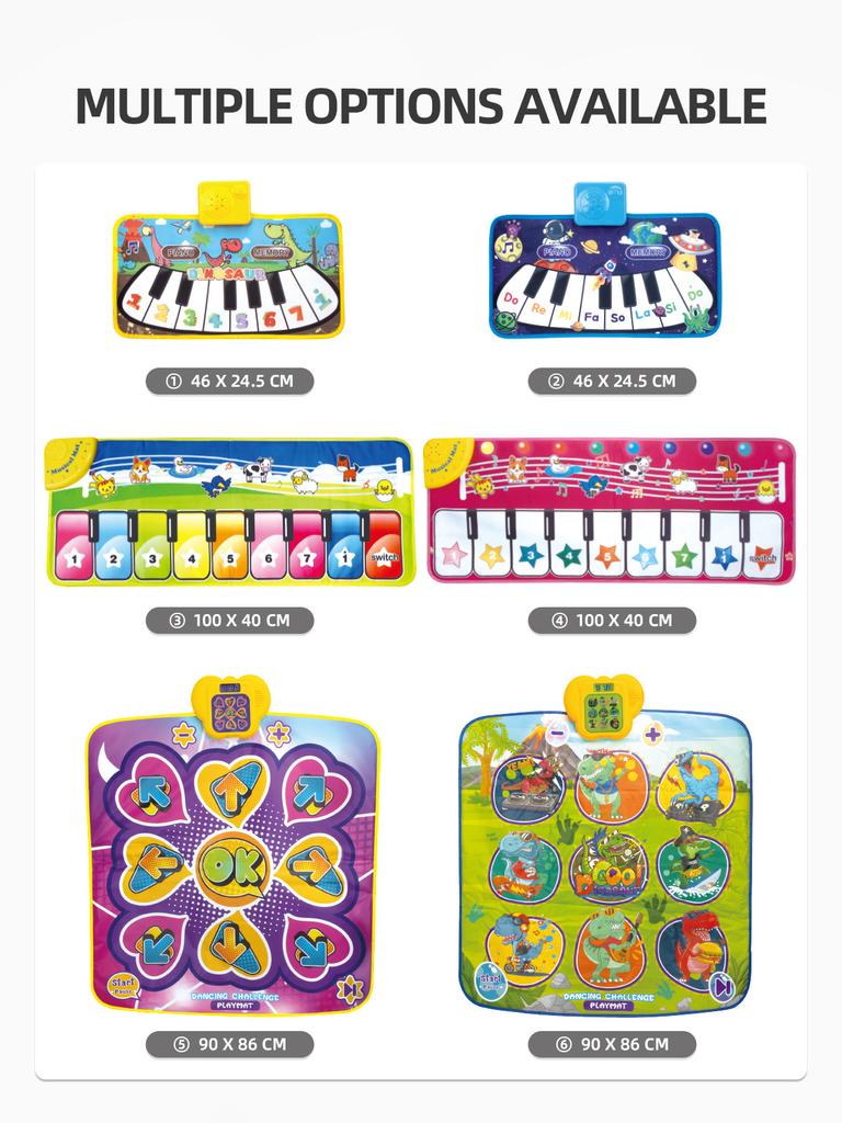 Okul Öncesi Bebek Müzik Dans Battaniyesi Oyuncak Erken Eğitim Hediyesi Çocuk Piyano Klavye Pedi Oyuncak