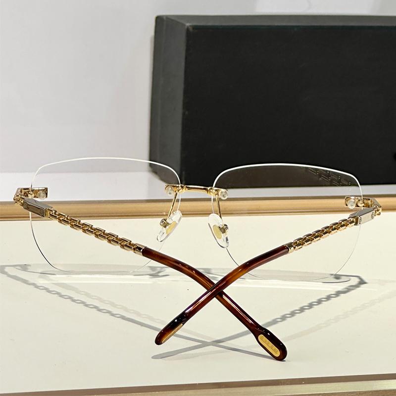 Ins 50059U Rimless Alloy Glasses Men and Women High Quality Brand Designer New Fashion Optical Prescription Retro Eyewear 2025