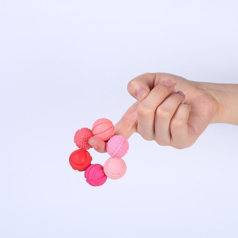 6pcs  Silicone Magnetic Ball Stress Relief Toy Finger Stress Relief Educational Toy Novelty Magnetic Fidget Roller