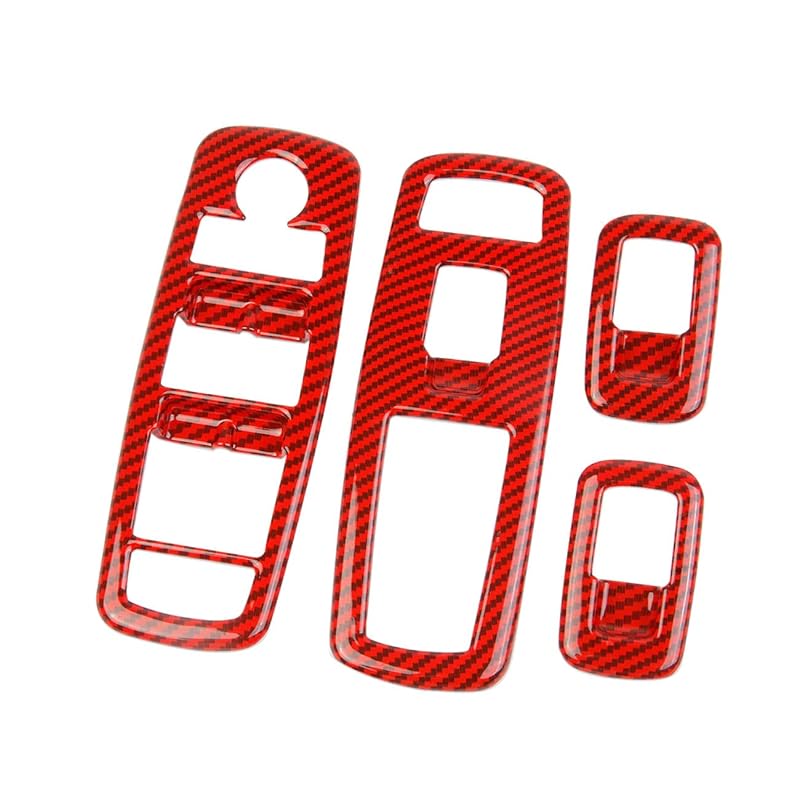 Carbon Fiber Window Lift Trim Switch Panel Cover Trim For Dodge Charger 2011+/ Chrysler 300 2015- Black