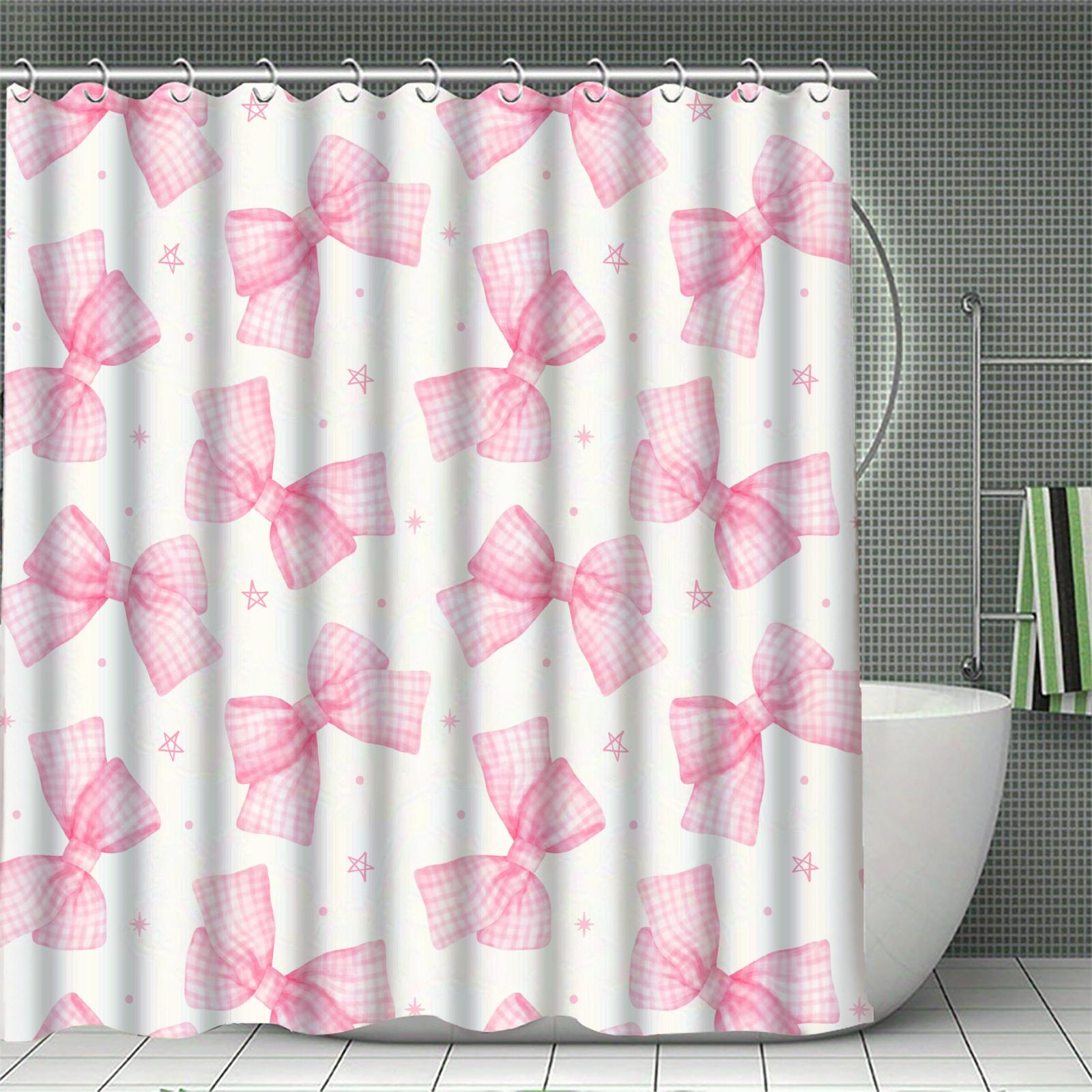 

Princess Bow Curtains Ins Shower Curtain Set For Bathroom Modern Bath Rug Decor For Bathroom Shower Curtains Multi-Size Design W60H190(CM)-1 Pcs