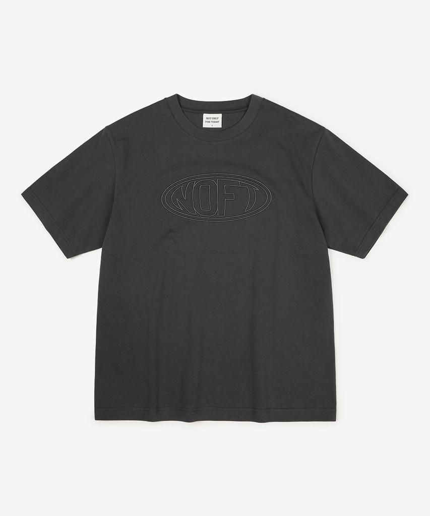 NOT ONLY FOR TODAY Oval Noft Embroidered Short Sleeve T-Shirt (3 Colors)