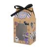 Halloween Gift Box Kraft Paper Box Clear Window Wrapping Treat Paper Pack Party Favor Versatile Holiday Wrapping  Bag