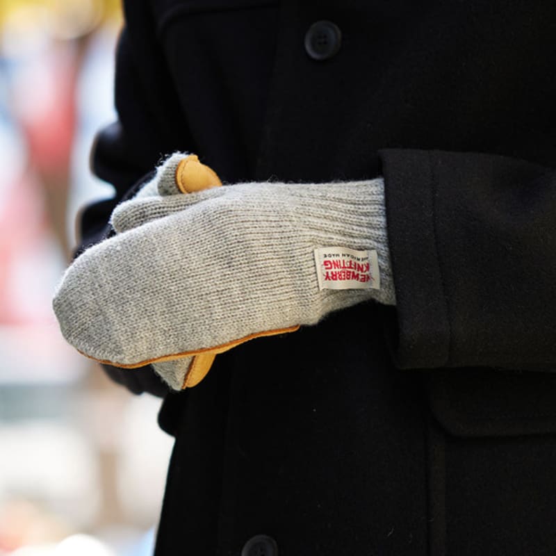 NEWBERRY KNITTING Deerskin Mittens - Grey