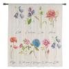 Vintage Flowers Herbaceous Plant Linen Texture Tulle Curtains For Living Room Kitchen Sheer Voile Curtain Bedroom Window Panels