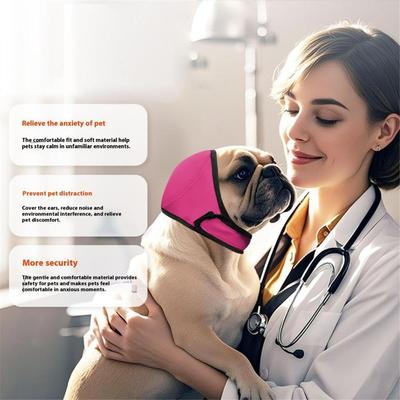 1-10PCS Dog Calming Hoodie Quiet Ear Covers Waterproof Headwrap for Noise Protection During Storms Swimming Bath Grooming