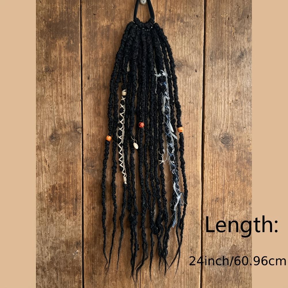 Ombre Women's Braided Wigs Synthetic Twist Braid Hairpiece Textured Dreadlock Ponytail for Women