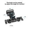 HDRIG Adjustable Support Arm Bracket with 15mm Dual Pipe Clamp & 1/4 Inch Thread Hole