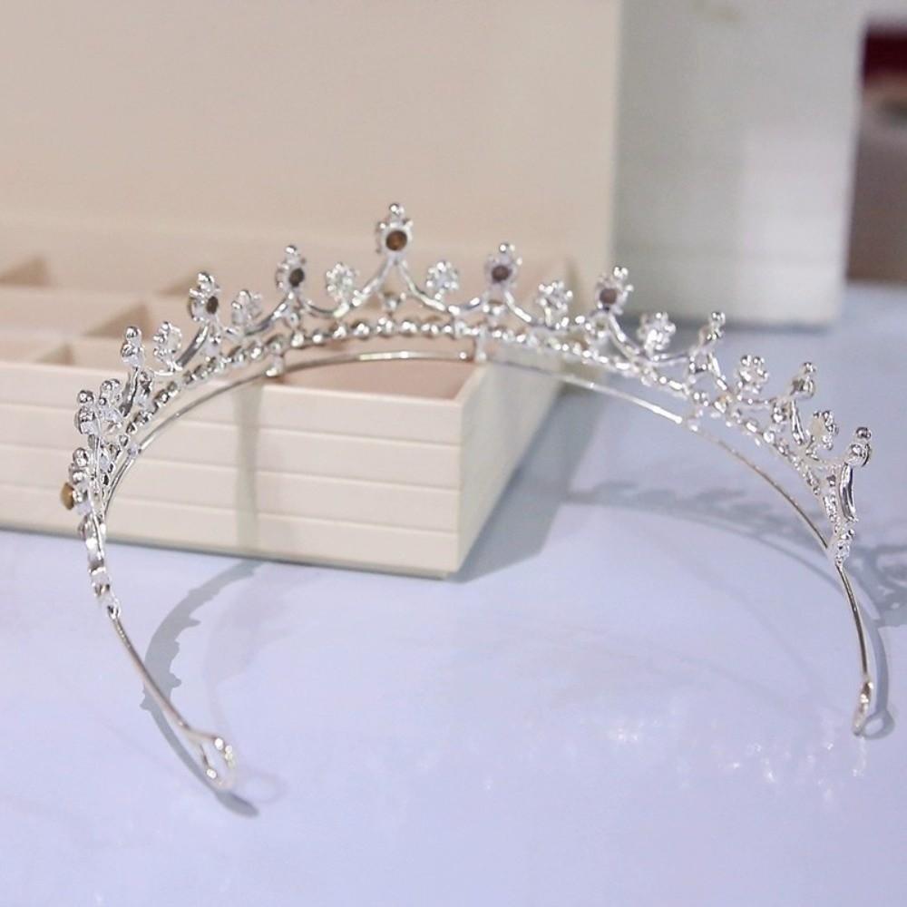 Zircon Crystal Bridal Crown Shiny Princess Tiara Wedding Hair Jewelry  Hair Jewelry Accessories