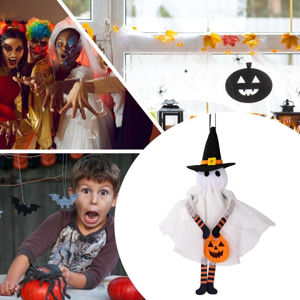 Halloween Tree Ornaments Hangable Pumpkin Ghost Pendant Aesthetic Hangable Decorations For Indoor Home Kids Adults Tree