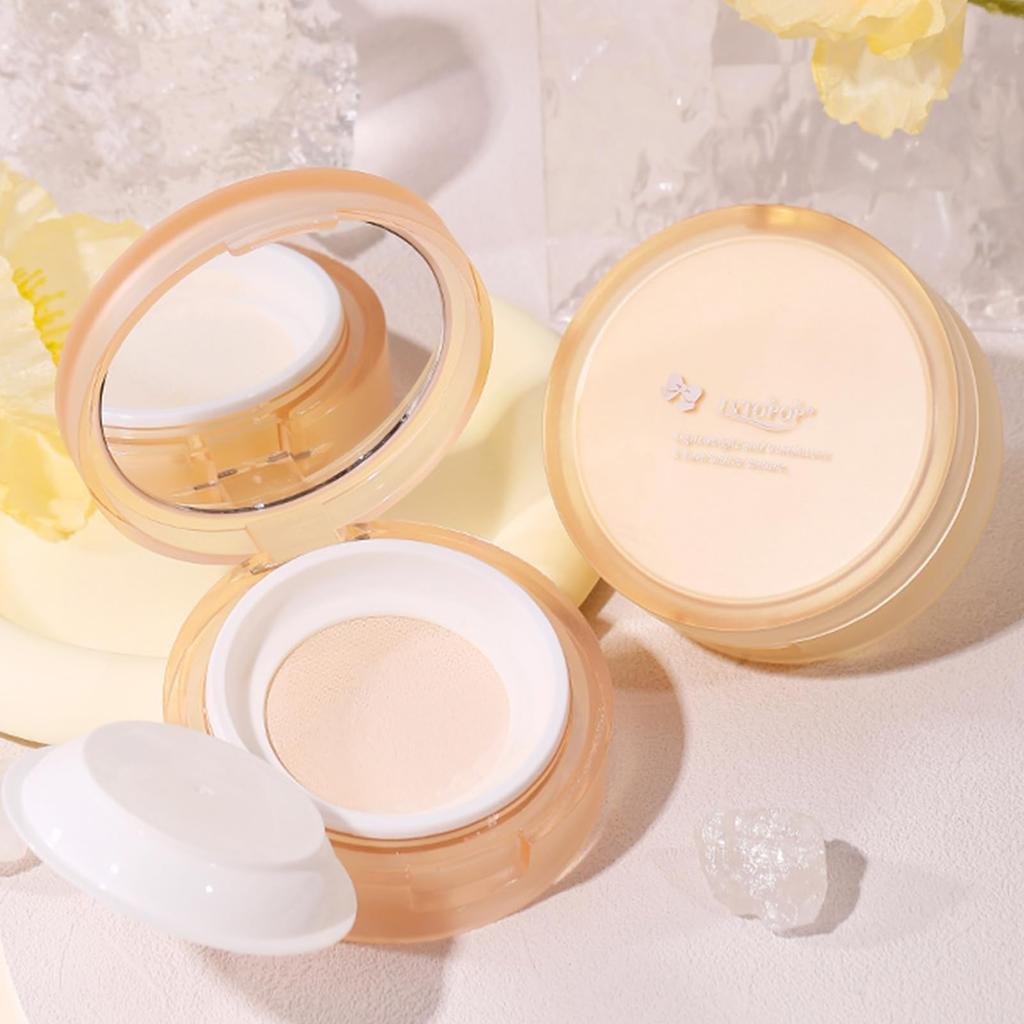 EXWICH Face Powder, Loose Powder, Prevents Shine, Covers Pores, Keeps Makeup in Place, and Provides a Natural Finish for Women (02-Natural)