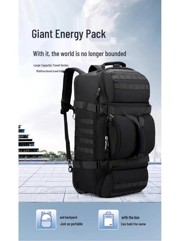 Foldable Cross-Border Wheeled Backpack: Multifunctional Travel & Sports Bag for Men and Women