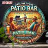 Retro Metal Art 2D Wall Decor Backyard BBQ Grill Beer Friends Garden Patio Sign