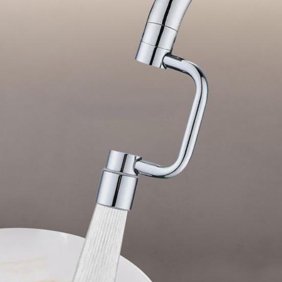1/2Pcs Faucet Mechanical Arm with Gentle Face Wash Dual Water Jet Mode Rotable Bubbler Extension Rod Faucet Attachment