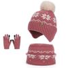 Polyester Scarf Gloves Set Cold Weather Accessories for 2/3 Piece Set Cold Weather Wear