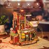 ROBOTIME 3D Puzzle Wooden 3D Wooden Puzzle Music Box with LED Movable Model Mechanical Craft Kit DIY Craft Assembly Feeling of Accomplishment Killing