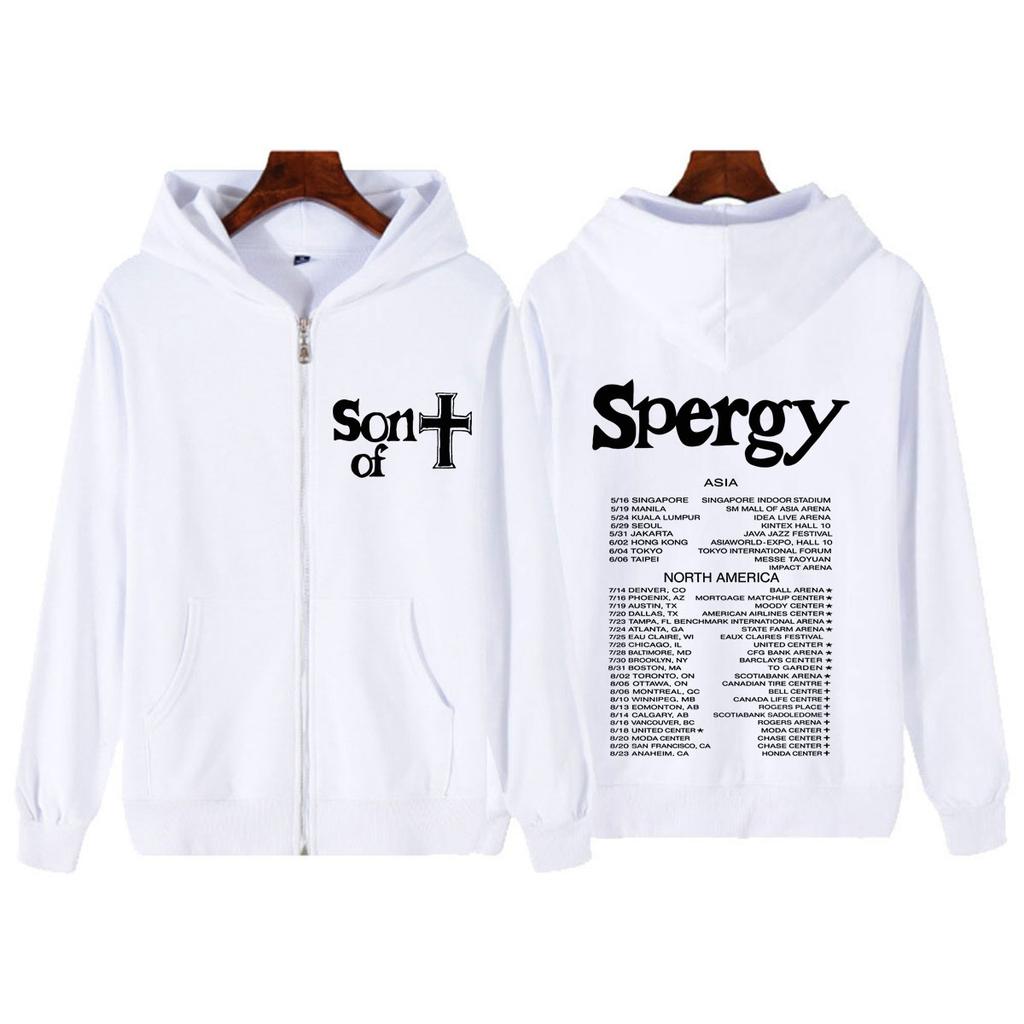 Daniel Caesar Son of Spergy Tour Print Ziper Hoodie Men Women Fashion Long Sleeves Casual Loose Zip Up Jacket