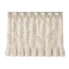 Rustic Oven Curtain with Ties Decorative Farmhouse Cover
