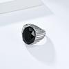 Glas Zirkon Geometrie Ringe Edelstahl Herren Personalisiert Hochwertiges Gefühl Boutique Ring Modeschmuck