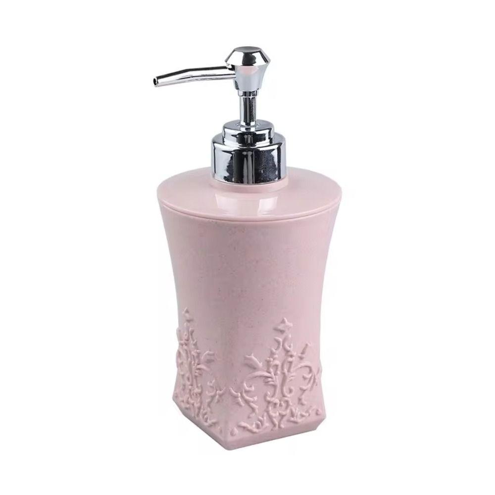 Nová 450ml láhev na šampon a pleťovou vodu, zdobená, vyřezávaná, módní, manuální dávkovač mýdla, plnitelná, s pumpičkou, láhev na dezinfekci rukou