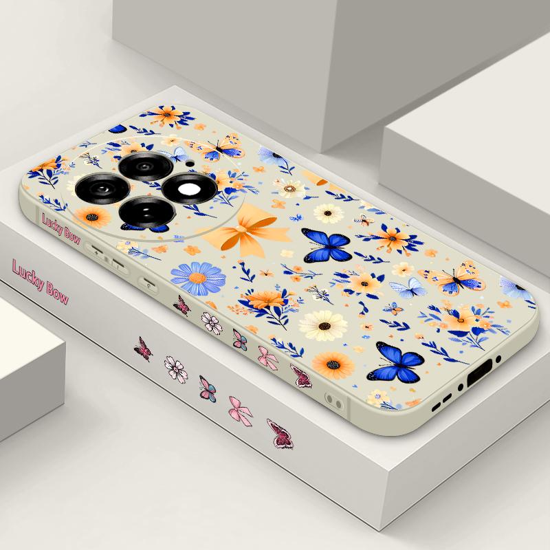 

Blue Butterfly Floral Pattern Case For OnePlus 15 13 12 Shockproof TPU Silicone Soft Cover For Oneplus Nord 5G 13R 12R 11R OnePlus 12