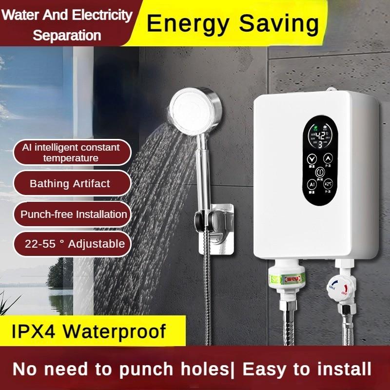 3500W/5500W Constant Temperature Variable Frequency Fast Heating Small KitchenElectric Water Heater High-power Instant Water Heater 260*160*60 m