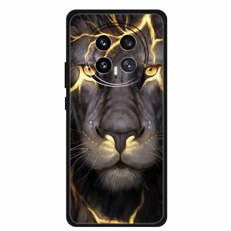 For Honor Magic8 5G 2025 Phone Case 6.58" Tiger Lion Cats Soft TPU Black Silicone Back Cover For Honor Magic 8 Fundas Shockproof