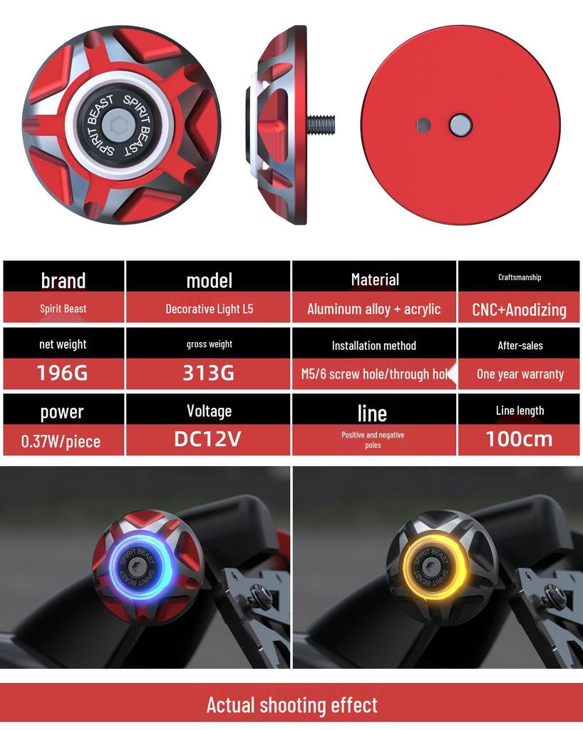 12V High-Brightness LED Motorcycle Abyss Decorative Lights - Personalized Atmosphere with Side Warning