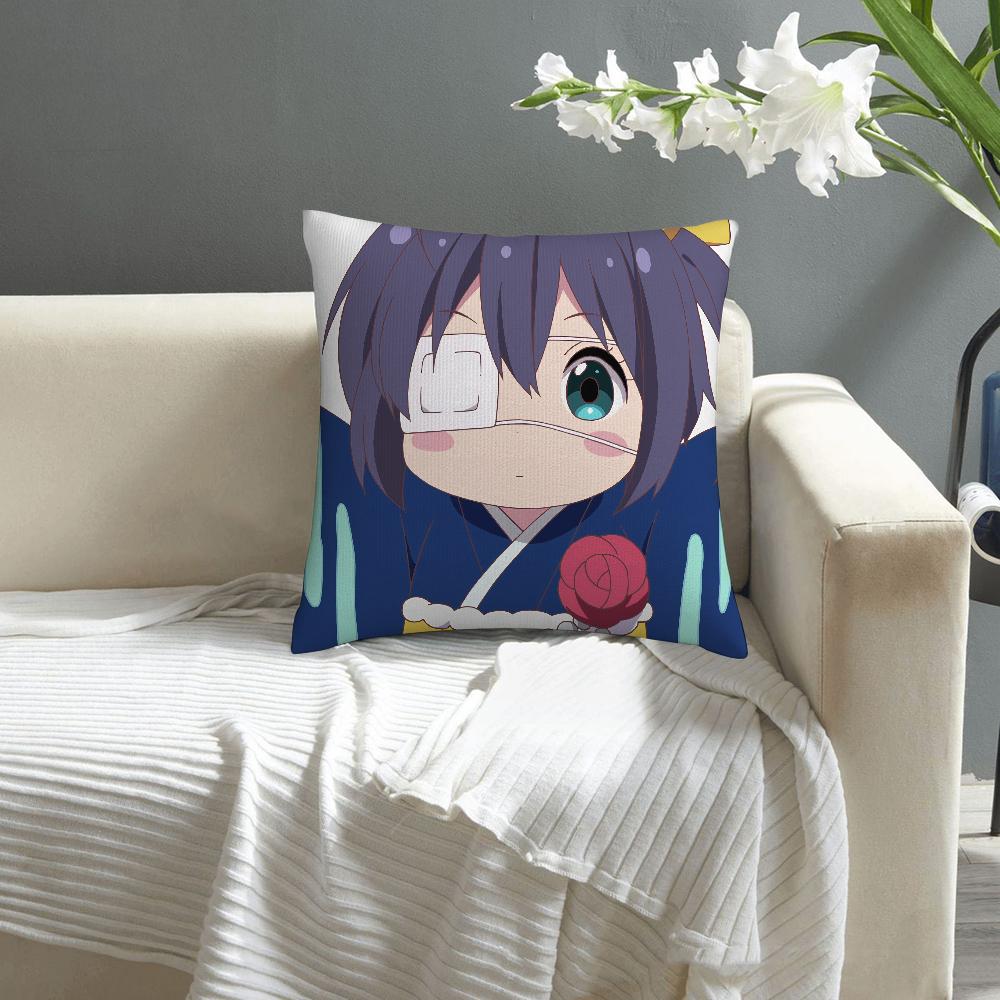 Anime T-Takanashi Rikka Pillow Case Sofa Decorative Home Double-sided Print Plush Square Throw Pillow Covers Cushion Decor Cover