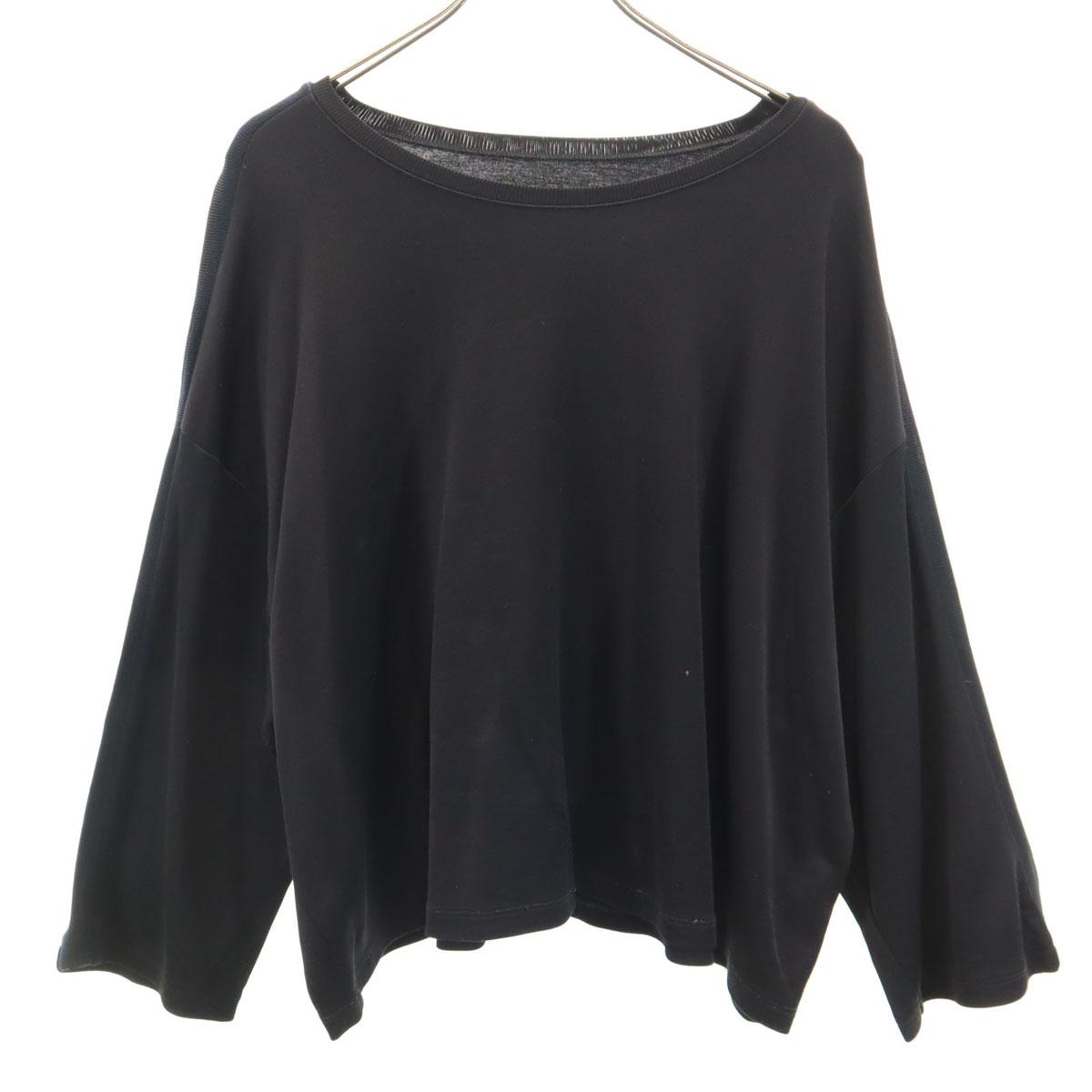 

MM6 18SS сделано в Италии Лонгслив Боковая линия Разрез S черный Женский Б/У