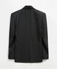 Lmood Seville Wool Stripe Double Blazer Black