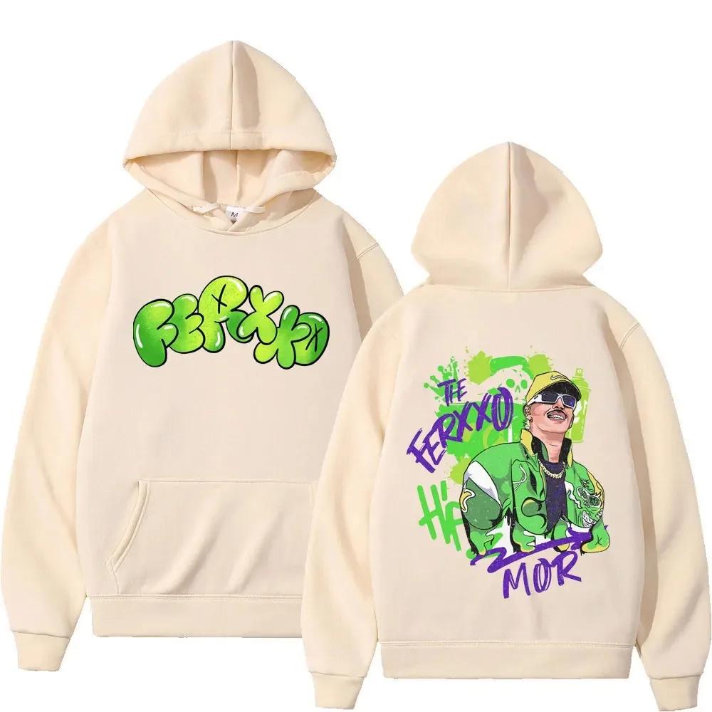 Rapper Feid Ferxxo Album Tour Print Hoodie Men Women Sweatshirt Hip Hop Harajuku Y2k Fashion Hoodies Rap Streetwear Top Clothing