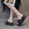 Fashion 7cm New Summer Women Slippers Thick Soles Flip-Flops Ladies Wedge Heels Beach Shoes Woman High Platform Slippers Outside Sandals
