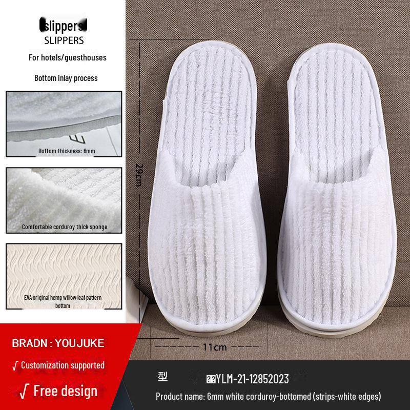 Disposable Non-Slip Slippers for Hotels, Homestays, and Spas