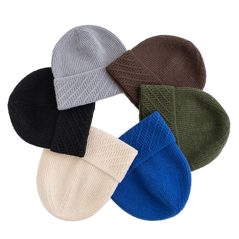 New Unisex Winter Hats Fashion Simple Beanie Hat Streetwear Knitted Hats Men Women Ski Beanie Cap