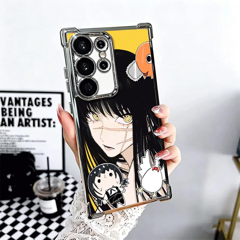 Anime Character Yoru War CSM Soft Phone Case For Samsung Galaxy S26 Ultra S25 Edge S24 FE S23 Plus S22 S21 + S20 Plating Anti-Fa