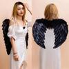 Children Adult Angel Devil White Black Feather Wings Fallen Angel Cosplay Little Wings Halloween Carnival Birthday Party Costume