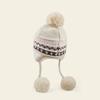 Warm Jacquard Knitted Hat Printed Ear Protection Hat Fashion Printing Knit Cap  Autumn