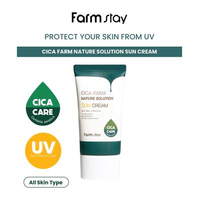 Nature Farm Nature Solution Sun Cream SPF50+/PA++++ 50g + RANDOM GIFT