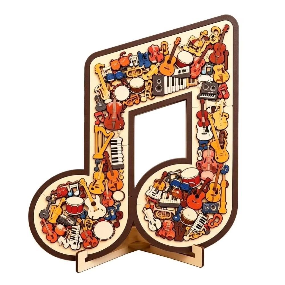 Instrument Print Musical Note Jigsaw Puzzle Irregular Musical Note Puzzle  Desktop Decor