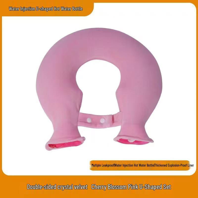 Lång Varmvattenflaska med Avtagbart, Tvättbart Överdrag - Unisex Värmande Säng-/Magkudde.