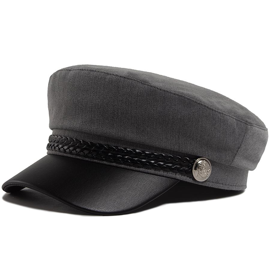

Женский берет из ПУ кожи с плоским козырьком, мягкий тканевый осенне-летний козырек, шляпа для женщин, роскошные модные кепки газетчика для дам и девушек темно серый