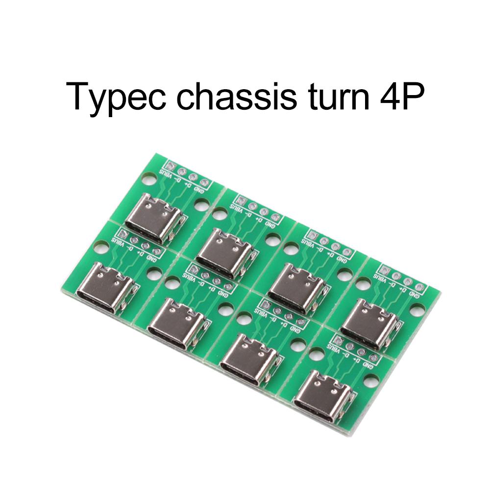 10PCS 5PCS 1PCS USB Type-C Breakout Board Serial Basic Breakout Female Connector Type PCB Converter Board with Row Pin